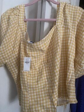 NWT old navy gingham top xxl